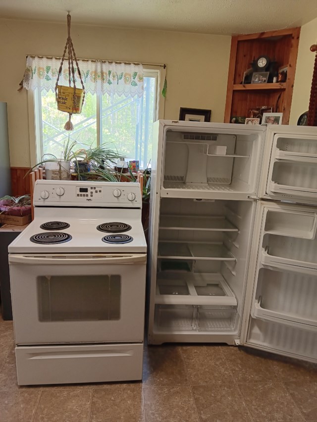 fridge and stove