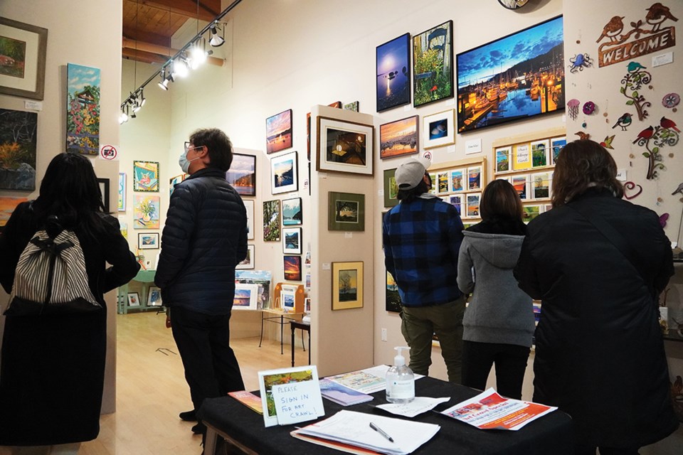 Visitors had much to look at in Coastal Art’s gallery and venue at Trail Bay Mall in Sechelt.