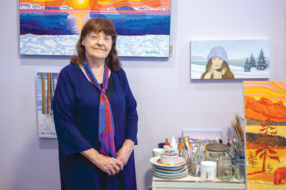 A.Elizabeth Evans in her studio (credit Michael Gurney)