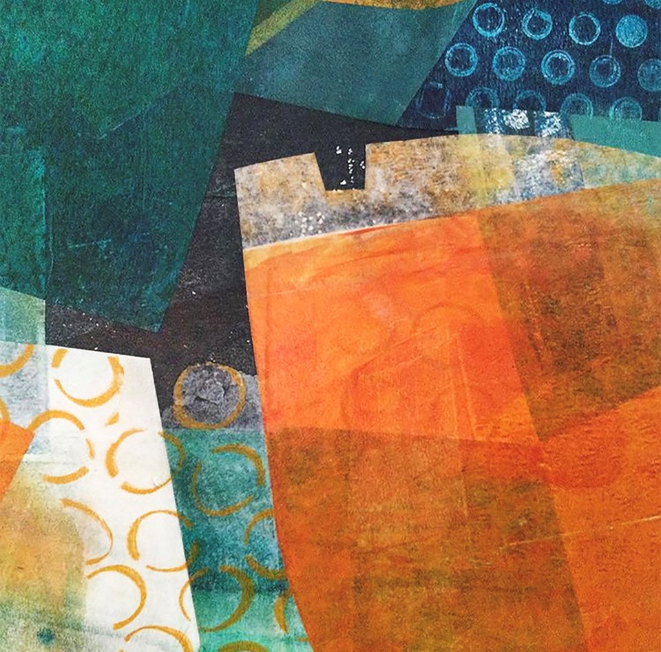 A.Jennifer Love detail from monoprint at Kube show Dialogue
