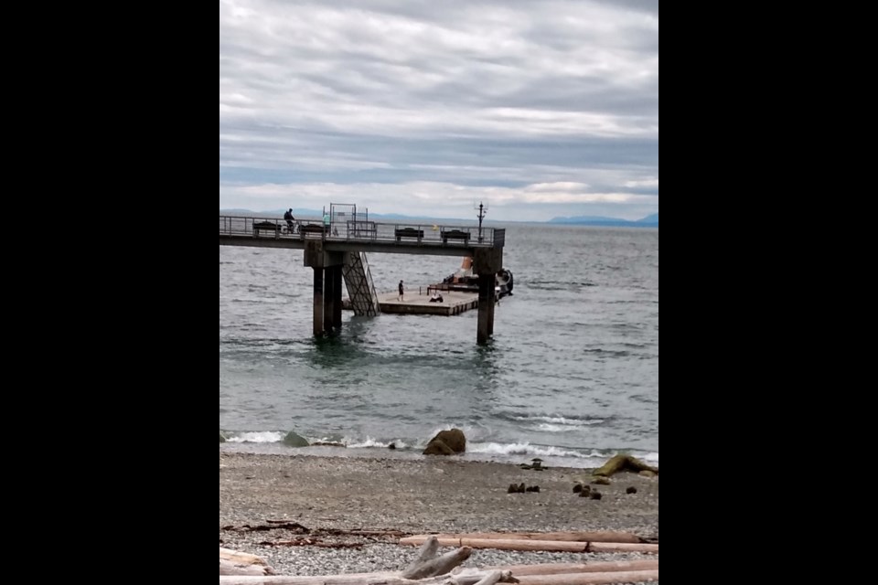 The lower float of the pedestrian pier at Sechelt's Friendship Park  became disconnected from the main structure on the afternoon of June 17