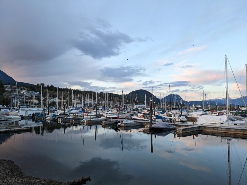 Gibsons Landing at sunset