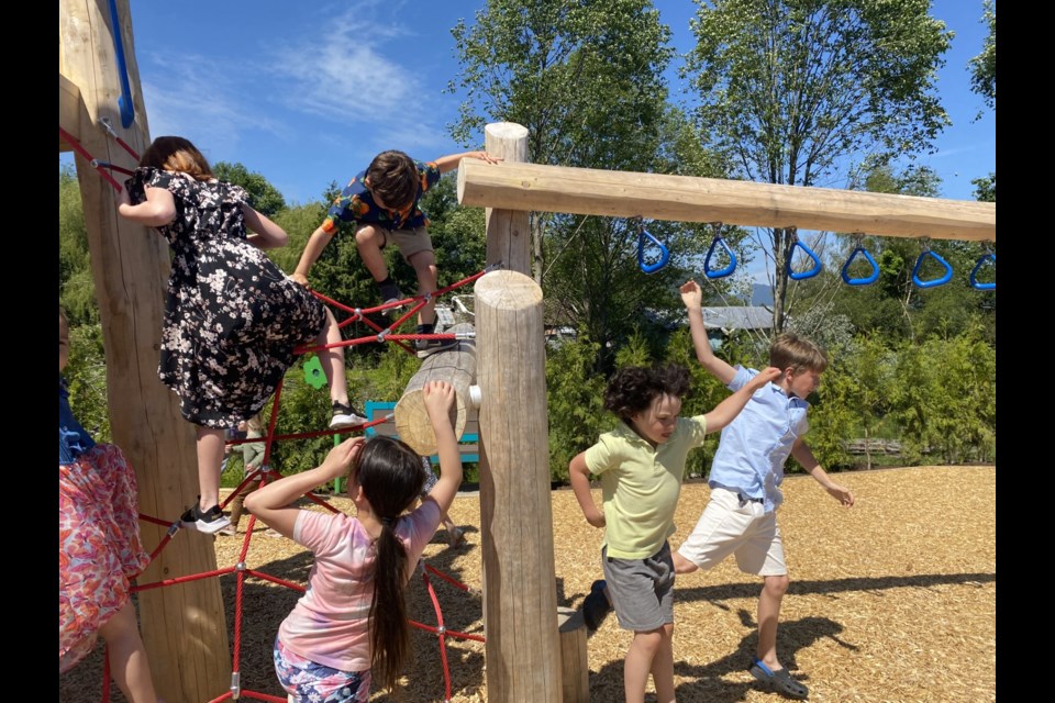 The new Judi “Bubs” Libin Park and Play Centre at Gibsons Public Market was an immediate hit with the kids. 