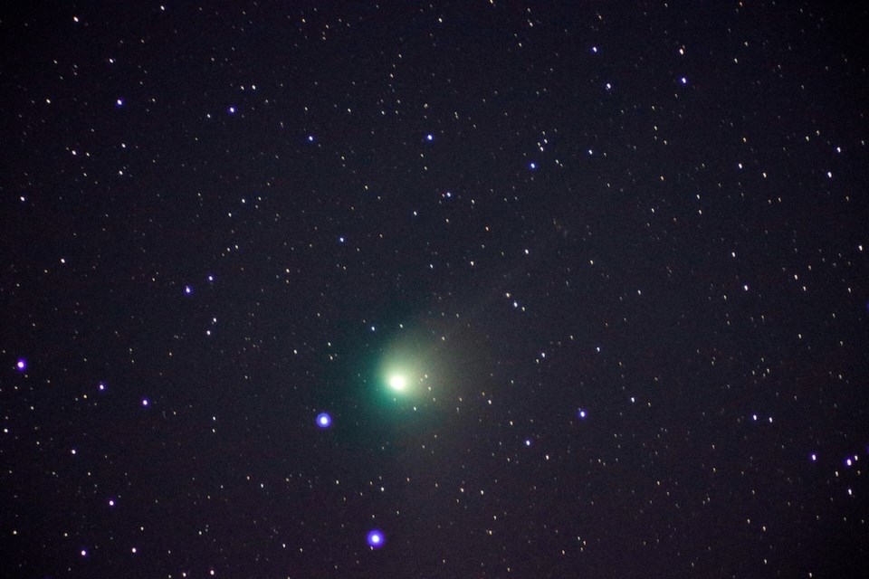Comet C/2022 E3 ZTF seen from the Sunshine Coast on Jan. 29. 