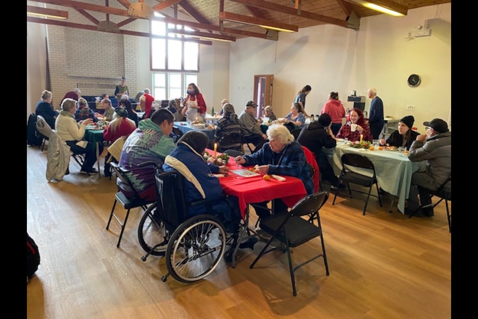 St. Bart’s Food Bank offers free community hot lunches each month. 