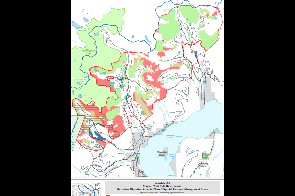  Certain areas on the Sunshine Coast, including Upper Gibsons, McNab Creek, McNair Creek, Rainy River and Potlatch Creek. These sites — some of which are within the West Howe Sound region — are now recognized as Areas of Importance and will be managed under new cultural and ecological guidelines.
