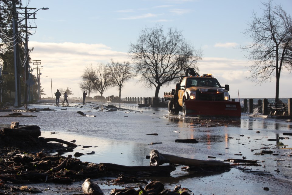 Snowplow Davis Bay flood