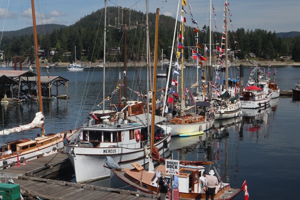 The Harbour was packed with watercraft and those interested in them.                               