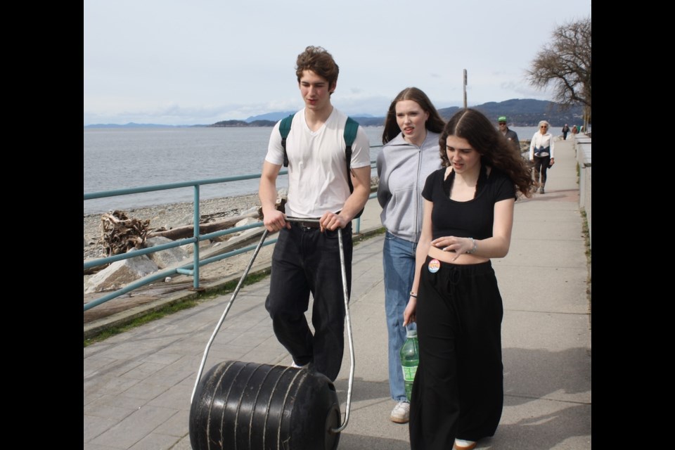 Interact Club members Coen Enthoven, Brodie Paul, and Charlotte McGarry.