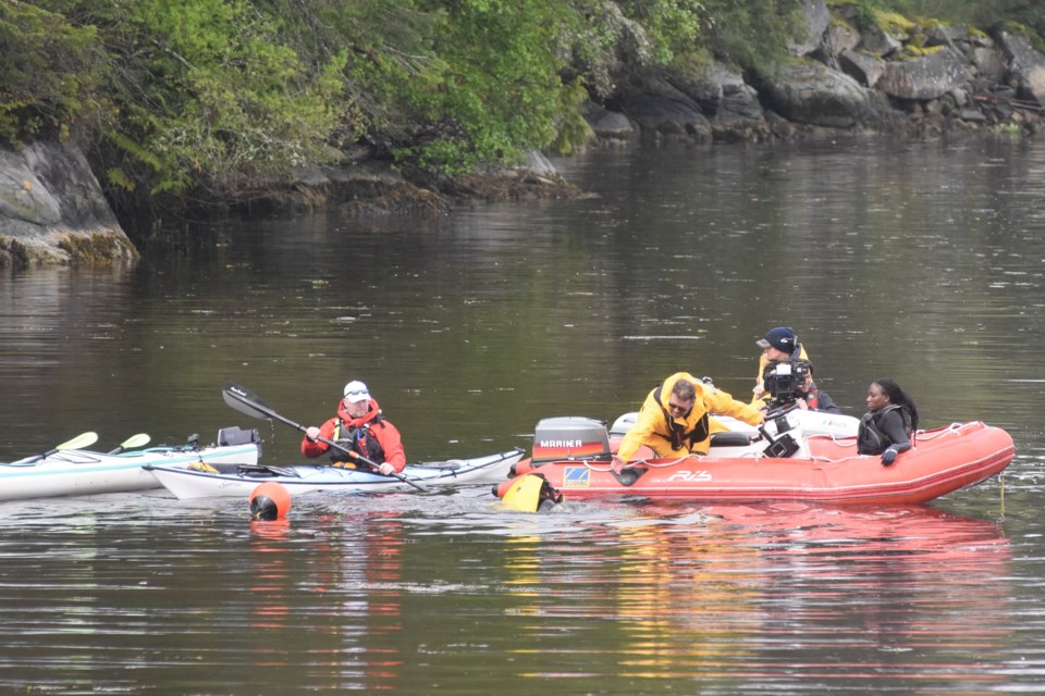 Contestants for the Amazing Race Canada were in Porpoise Bay on April 26.