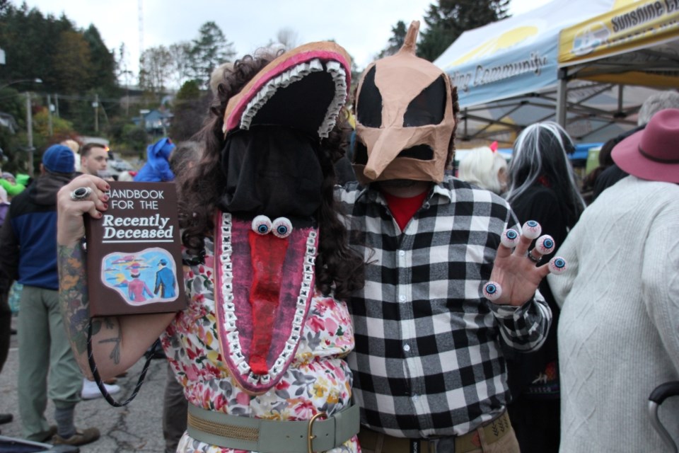 Fans of all things horror, Kelly and Donald Mackenzie's costumes were very on-theme at the Driftwood Player's A Beetlejuicy Halloween.