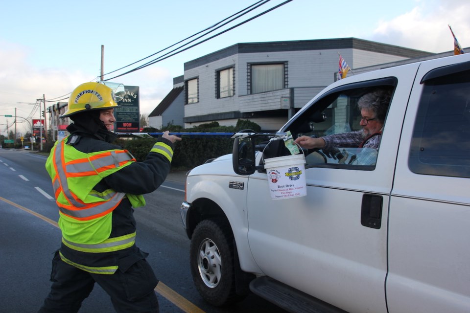 From Pender Harbour to Gibsons, fire departments, SAR and RCMSAR stations raised just over $30,000 for the Elves Club while a telethon at the same time brought the weekend’s haul into just under $40,000. 