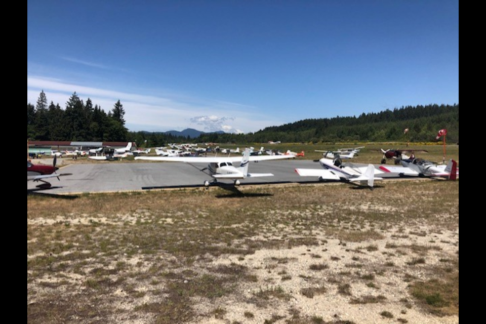 In his 50 years flying out of the Sechelt Airport, Greg Caple has never seen so many planes at the site. 