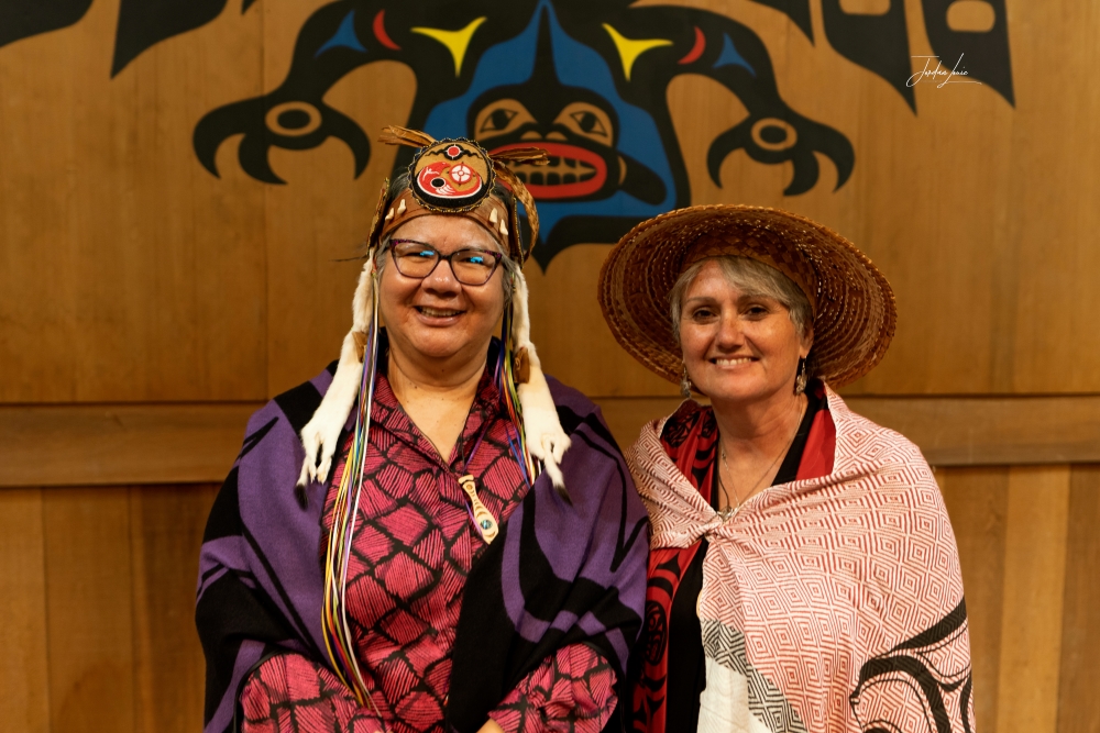 Two women in traditional regalia