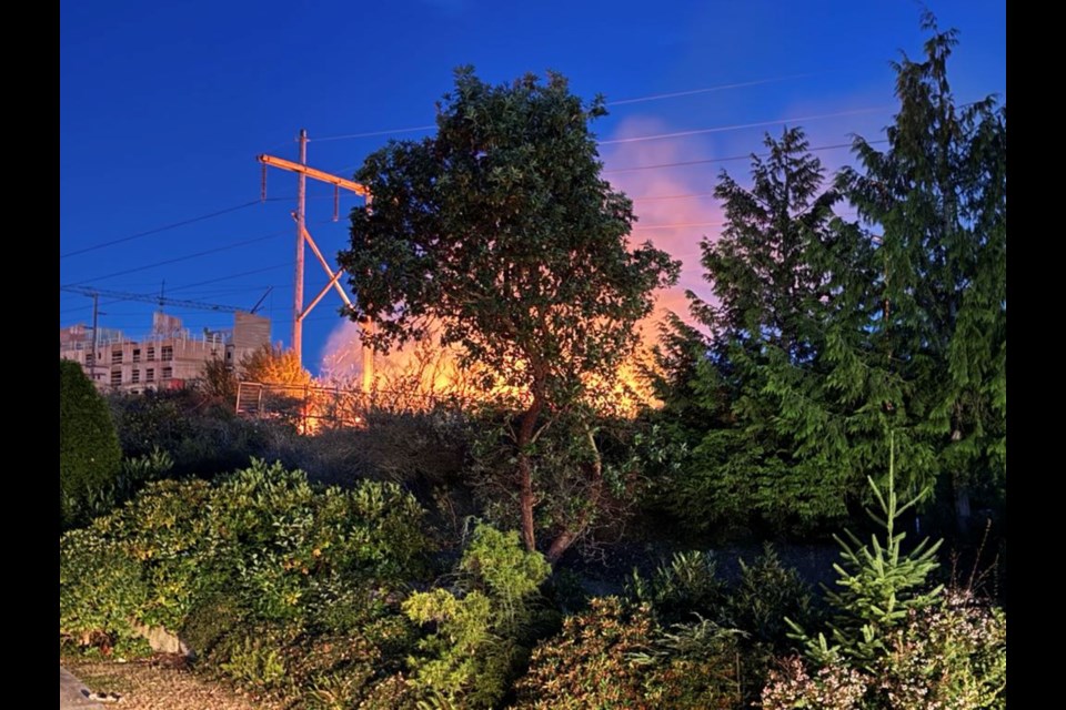 The second fire in less than a week in the grassy area off Hightide Avenue.