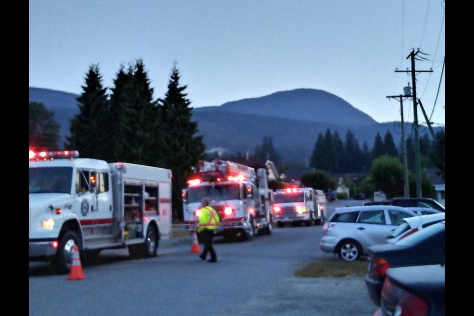 About 21 firefighters from the Gibsons and Roberts Creek fire departments attended a fire on Kiwanis Way in Gibsons on Wednesday morning, July 14.
