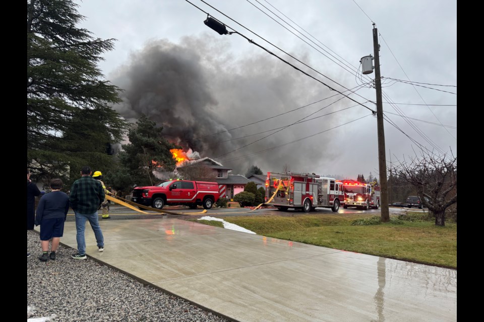 A West Sechelt fire Feb. 21, resulted in a devastating loss for a West Sechelt family.