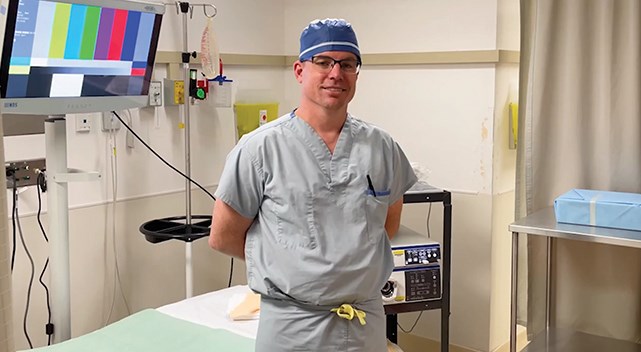 Dr. Chris Hoag, visiting urologist at Sechelt Hospital.