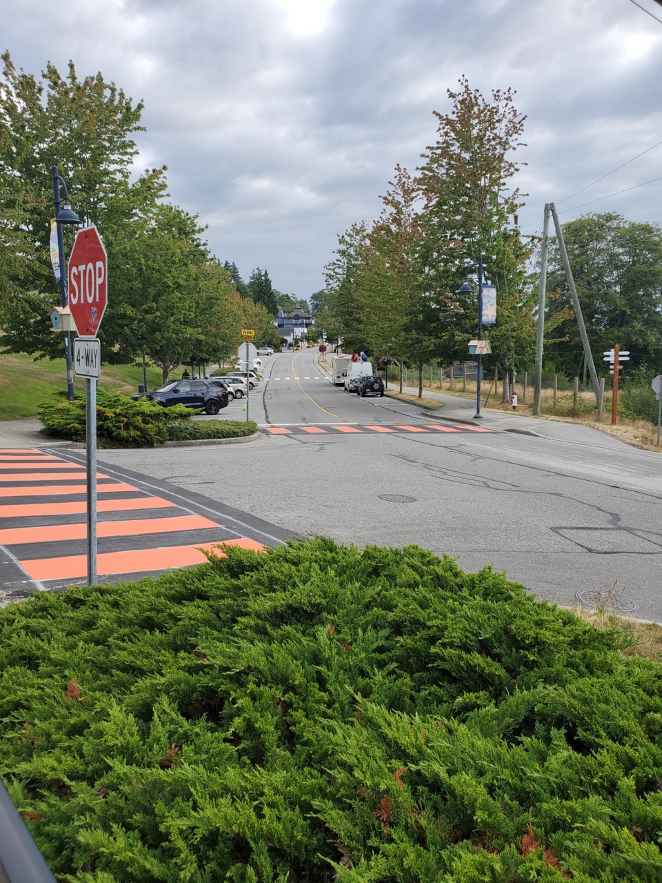 Orange crosswalk Gibsons