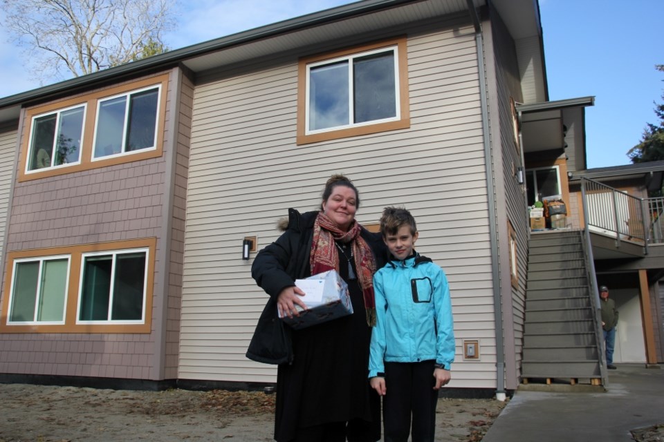 Alicia Brooks said the welcome she and her son Cooper have received from their Habitat for Humanity neighbours has been "overwhelming."