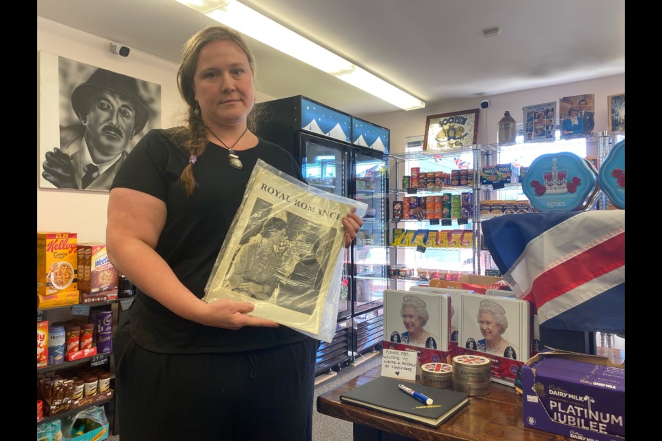 Rachel Lobb, owner of Little Brit of Heaven in Sechelt, has had an influx of patrons expressing condolences for the Queen's death on Sept. 8. 