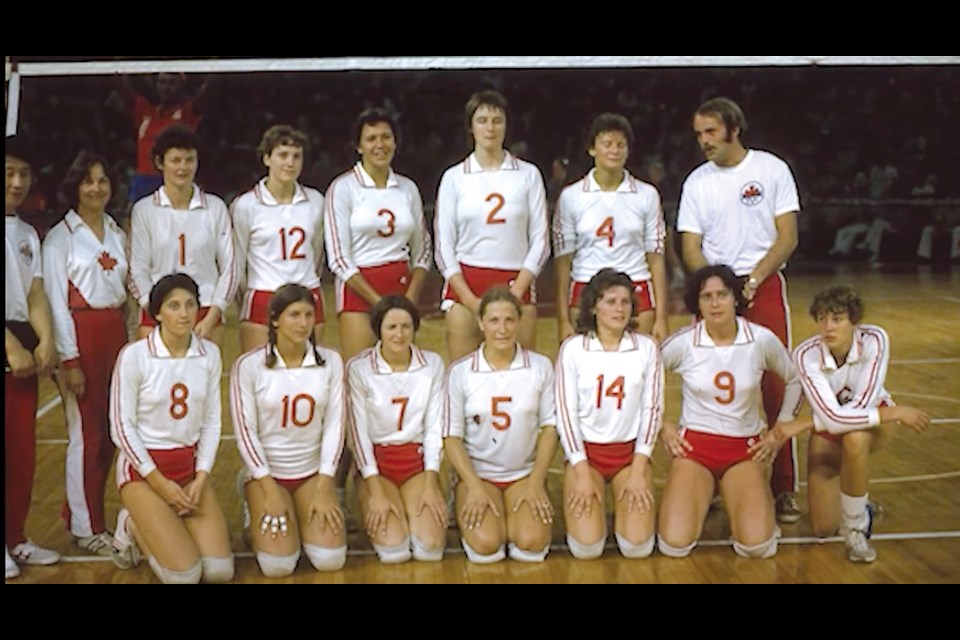 Baxter, front row, second from right, played for Team Canada at the 1976 Olympic Games in Montreal – the first Canadian women’s volleyball team to compete at the Olympics.