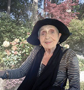 Vita Simpson pictured in her Sechelt garden.