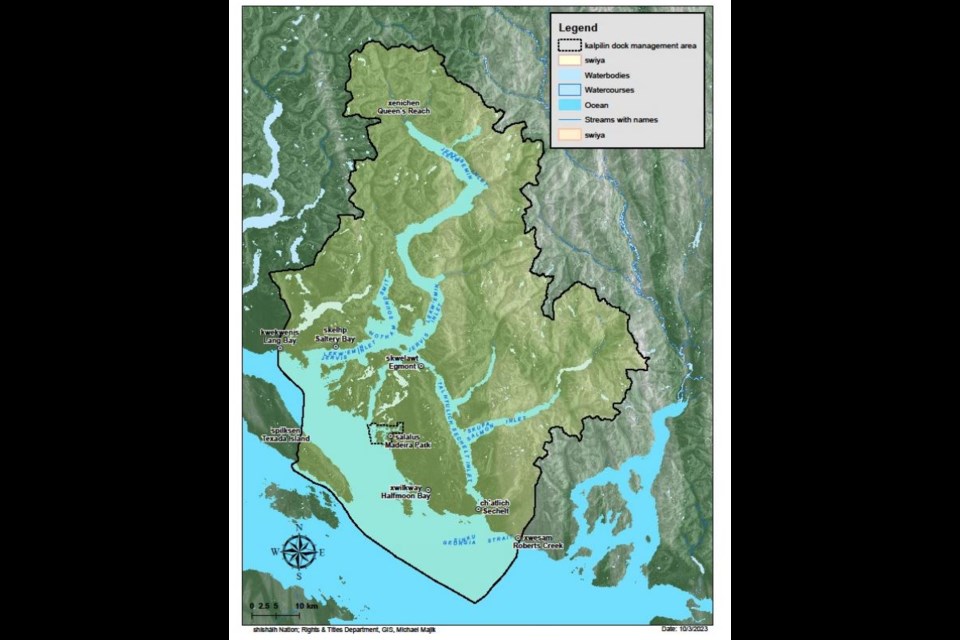 Proposed mapping for shíshálh swiya Dock Management Plan