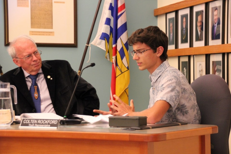 Colten Rockford thanked his fellow council members at his last Town of Gibsons council meeting as the youth representative.