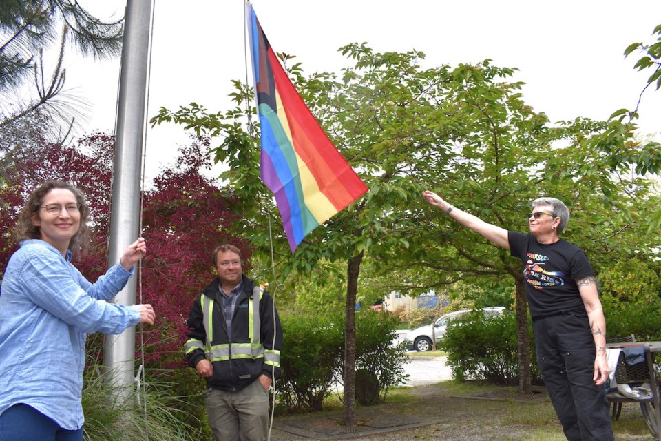 Pride flag raising