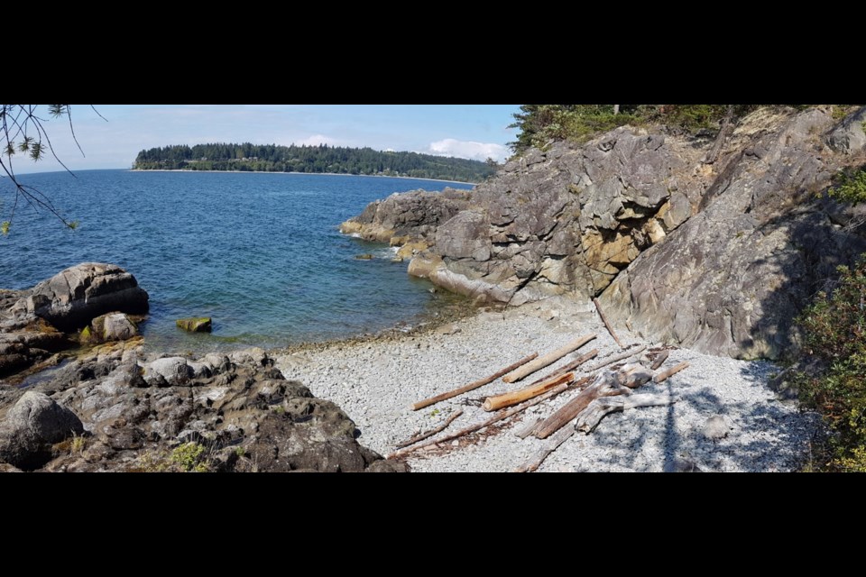 Beach/cove area at end of new beach access