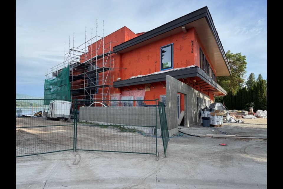 Construction continues on the main building at Telus Marina as of July 8, 2025.