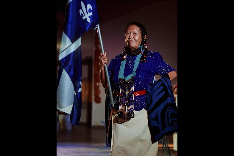 Secwépemc cultural leader, artist and Elder Mary Thomas in Buffalo Dreaming. 