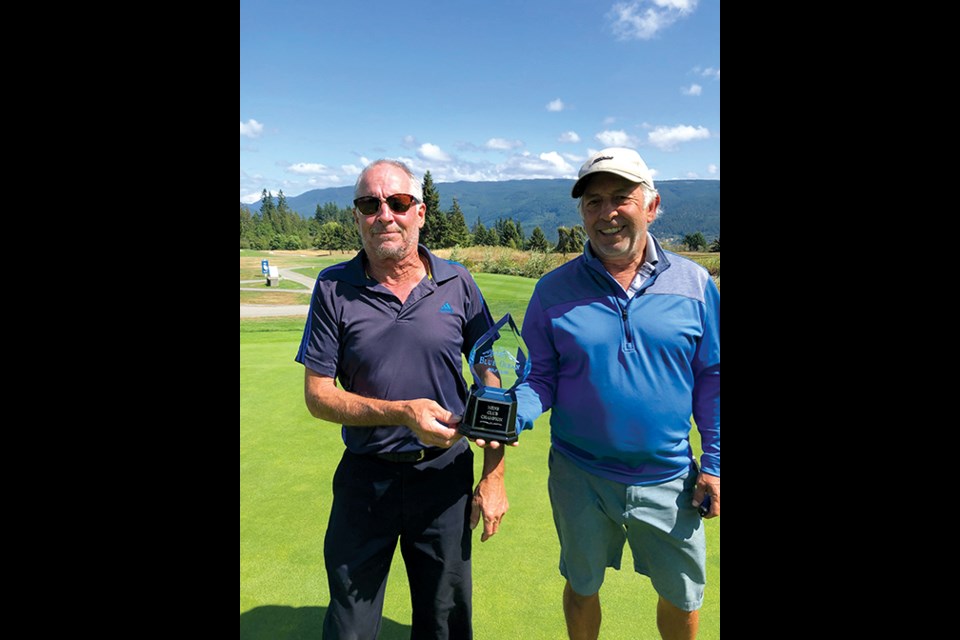 Left: Jim Goodwin – Men’s Champion. Right: Rick August – Men’s Net Champion.