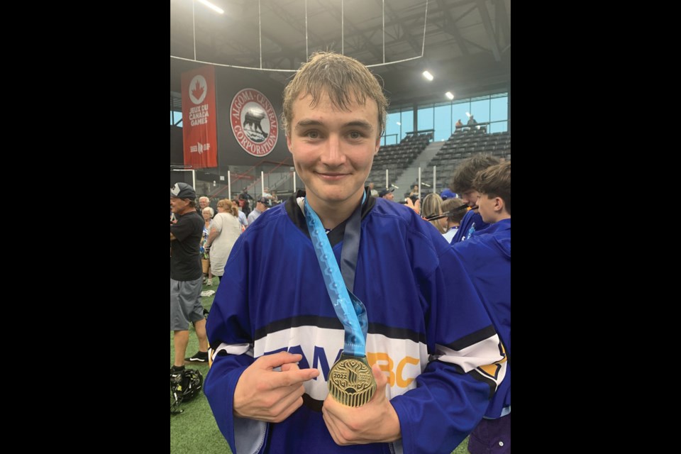 Dorian Connolley was the only Sunshine Coaster on the box lacrosse team that won gold at the Canada Summer Games last month.