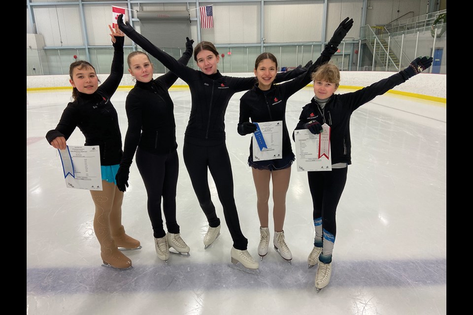 Eva Alvarez, Brielle Avila, Halle McHeffey, Sasha McDougall, Alexa Kovski competed in the BC Coast Regional Jingle Blades at the end of November.