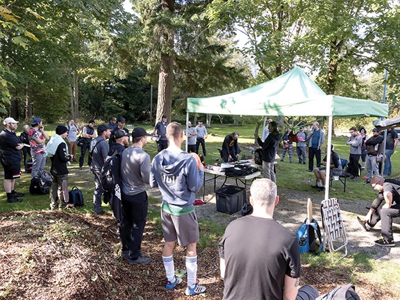 Disc golfers gather at Shirley Macey Park for season-ending championships.