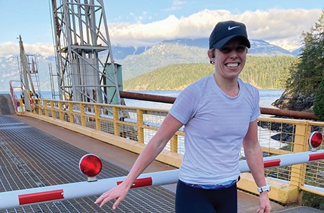 Katherine Short set the fastest known time for a female runner on the Sunshine Coast’s Ferry-to-Ferry trail on March 16, with a time of nine hours and 52 minutes. 