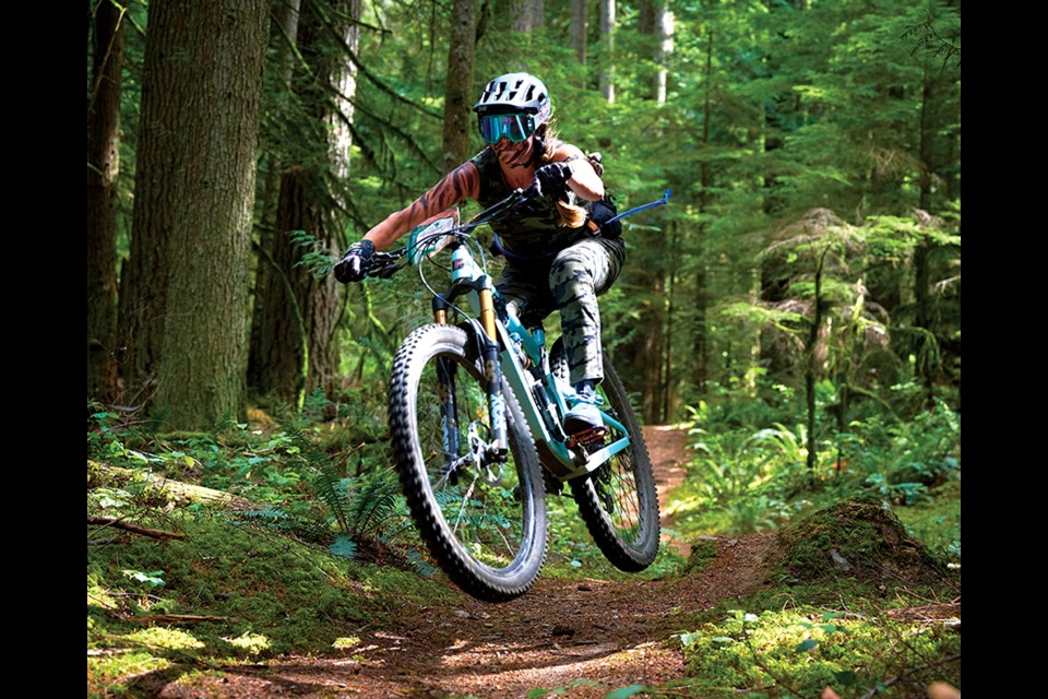 Sherry Staples riding the course at the Sunshine Coast Women’s Enduro, July 17.