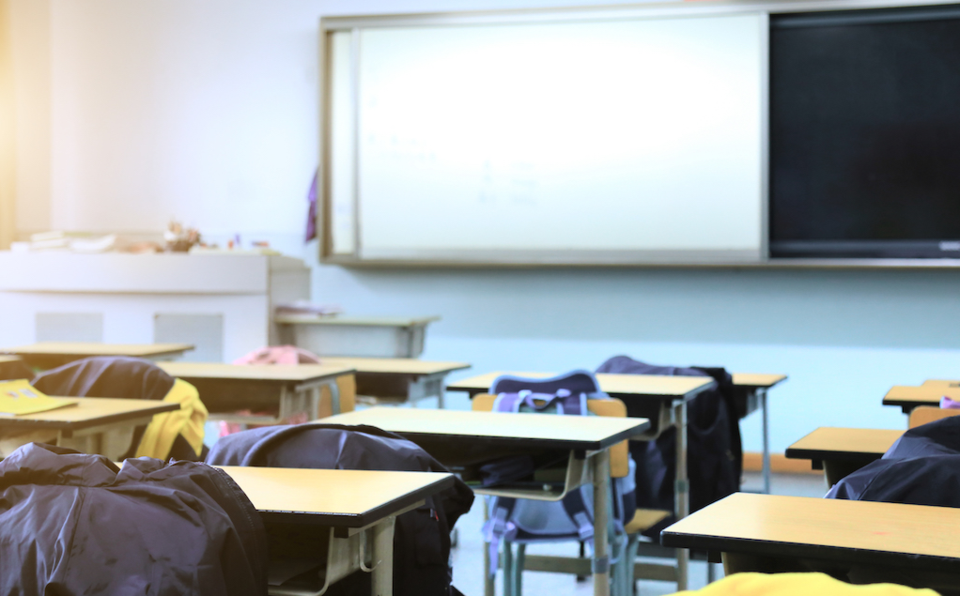 Inside view of school classroom.(1)