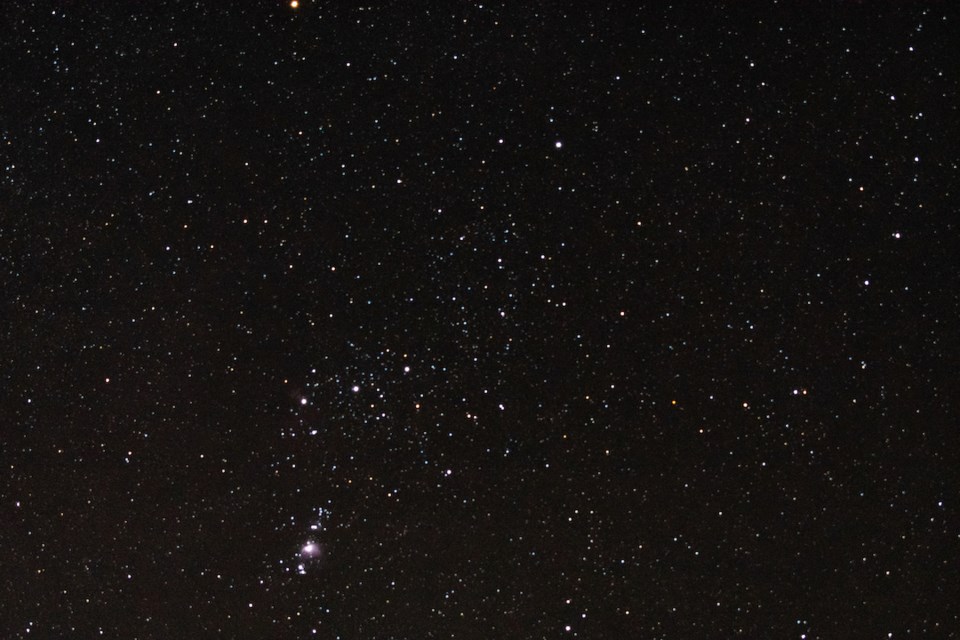 Orion constellation as seen from northern hemisphere in winter