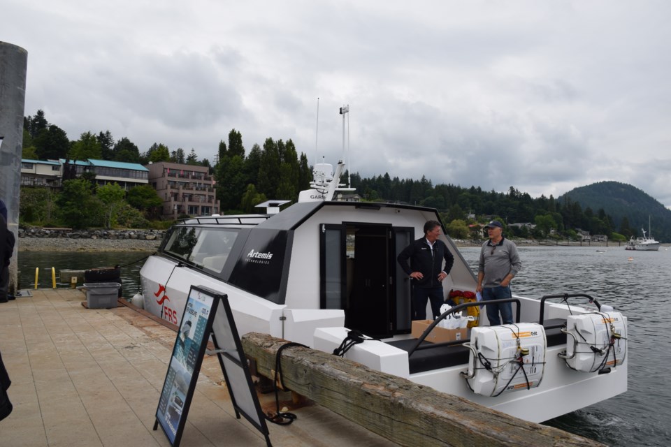 The Artemis EF 12 at the Gibsons Landing Harbour dock on June 22