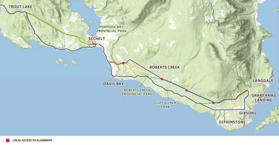 Map of Highway 101 alternate routes