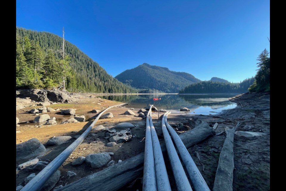 Chapman Lake water levels have hit a record low, as seen on Sept. 20.