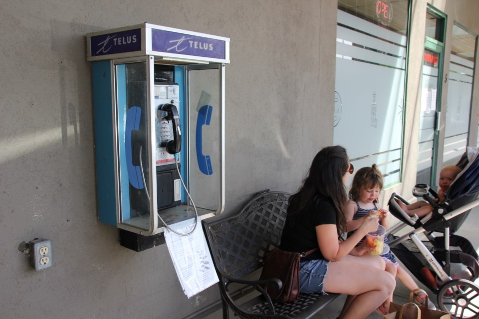 On July 19, Telus plans to remove the last public payphone in ts'uk̲w'um.