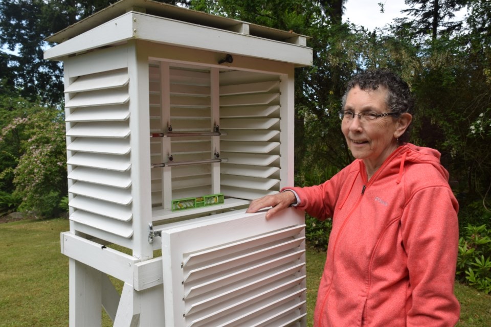 Fran Heppel and her family have been recording the rainfall and temperature twice a day from their home on Gower Point Road for more than 60 years.