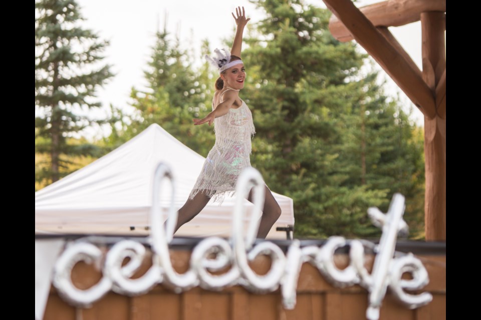 Snap Dance Studios 2020 graduate Michaela C. performs at a 10th anniversary celebration at the Mitford Park Stage on Saturday (Sept. 12). (Chelsea Kemp/The Cochrane Eagle)