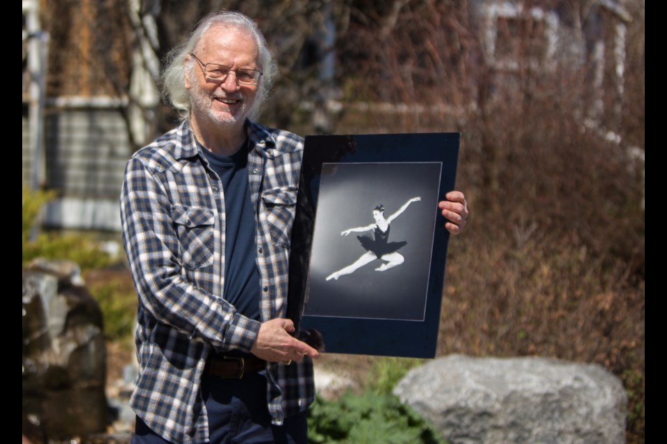 Photographer and former ballet dancer Andrew Oxenham's black and white photo of the Canadian ballerina Karen Kain was chosen for the Legends of Canadian Ballet-Karen Kain permanent domestic rate stamps. (Chelsea Kemp/The Cochrane Eagle)