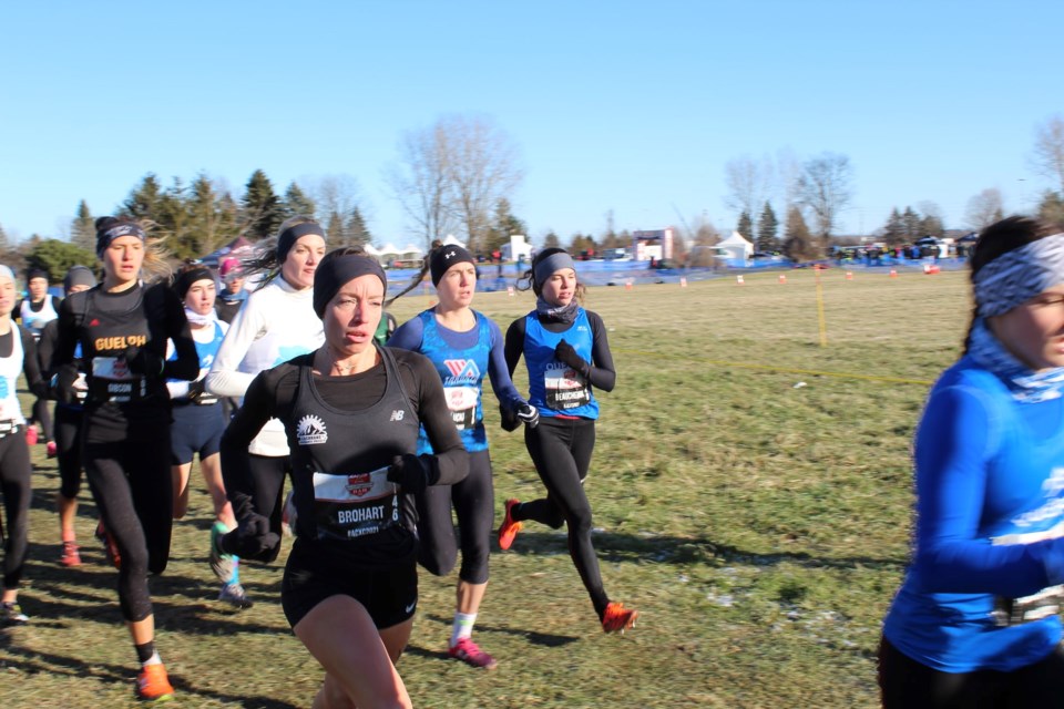 Courtney Brohart runs in the senior women's open 10-kilometre race at cross country nationals in Ottawa Nov. 27. (Photo/Travis Cummings)