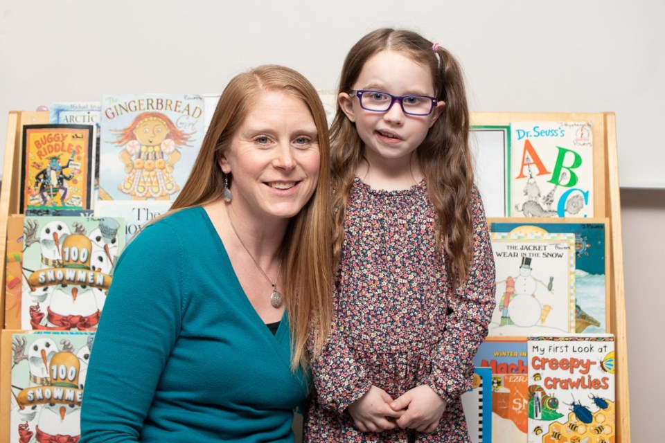 Glenbow Elementary School Grade 2 teacher Jessica Powers, left, and her student, Ella, are both cancer survivors working on a new project called 'Share the Love,' with the rest of their class. (Photo Submitted)